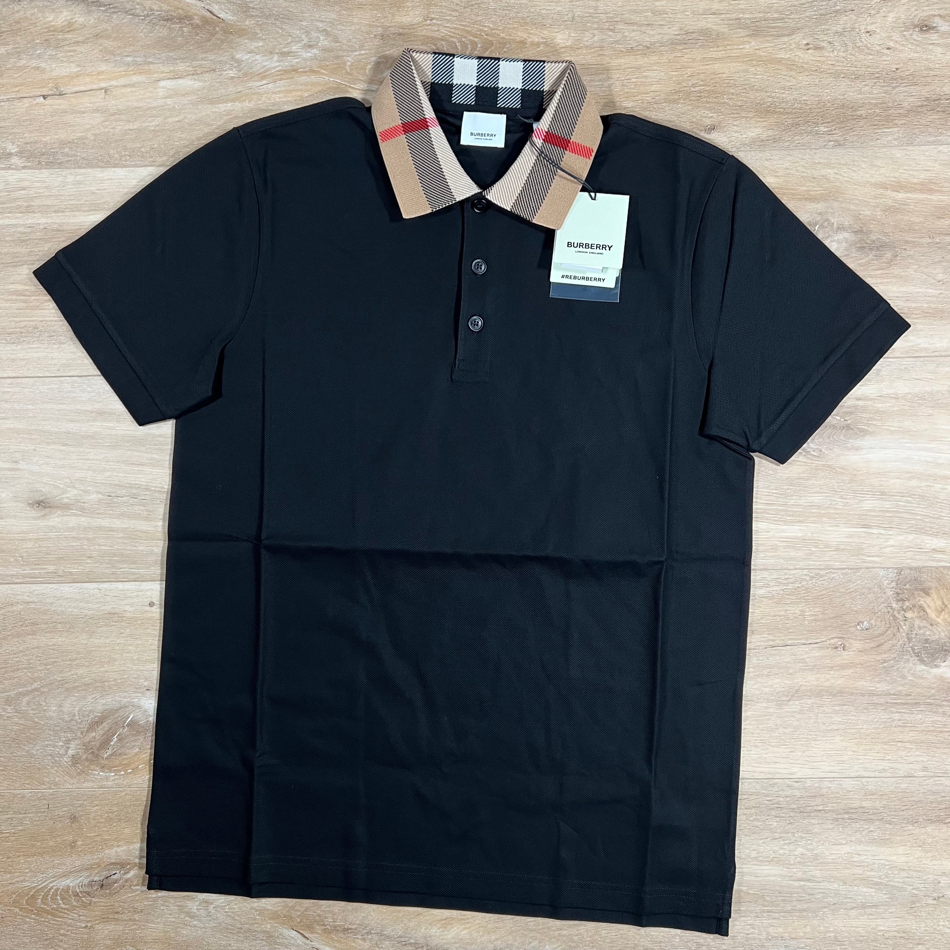 Burberry Cody Check Polo Shirt in Black – LABEL MENSWEAR