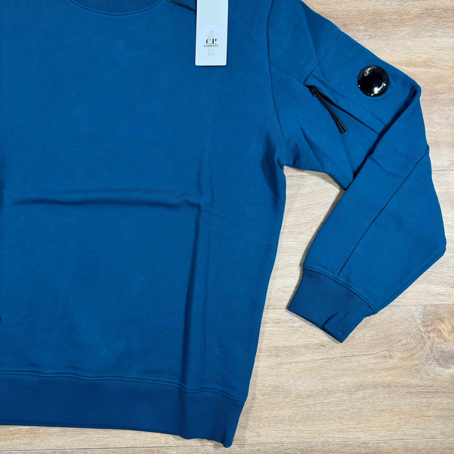 C.P. Company Diagonal Raised Lens Sweatshirt in Ink Blue