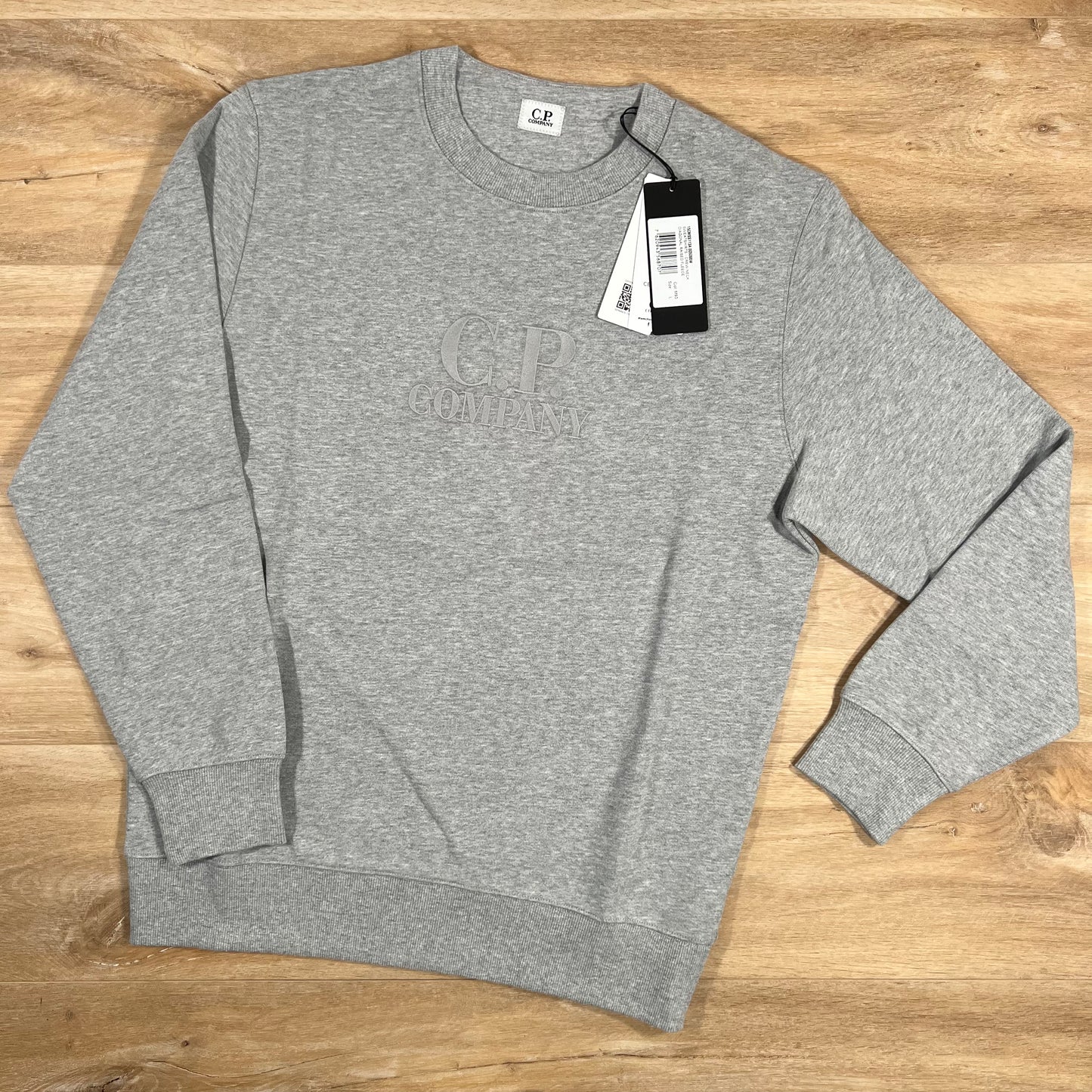 C.P. Company Diagonal Raised Logo Sweatshirt in Grey