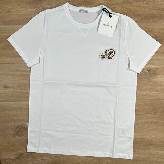 Moncler Double Logo T-Shirt in White