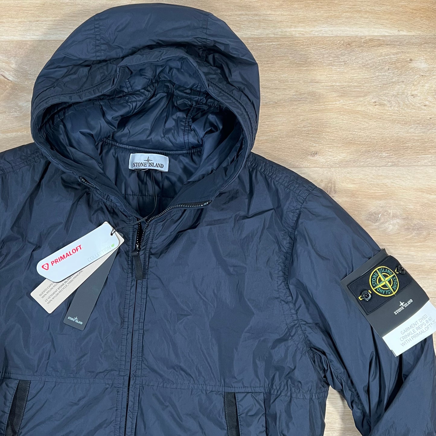 Stone Island Crinkle Reps Nylon Jacket in Navy