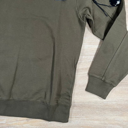 C.P. Company Diagonal Raised Lens Sweatshirt in Ivy Green