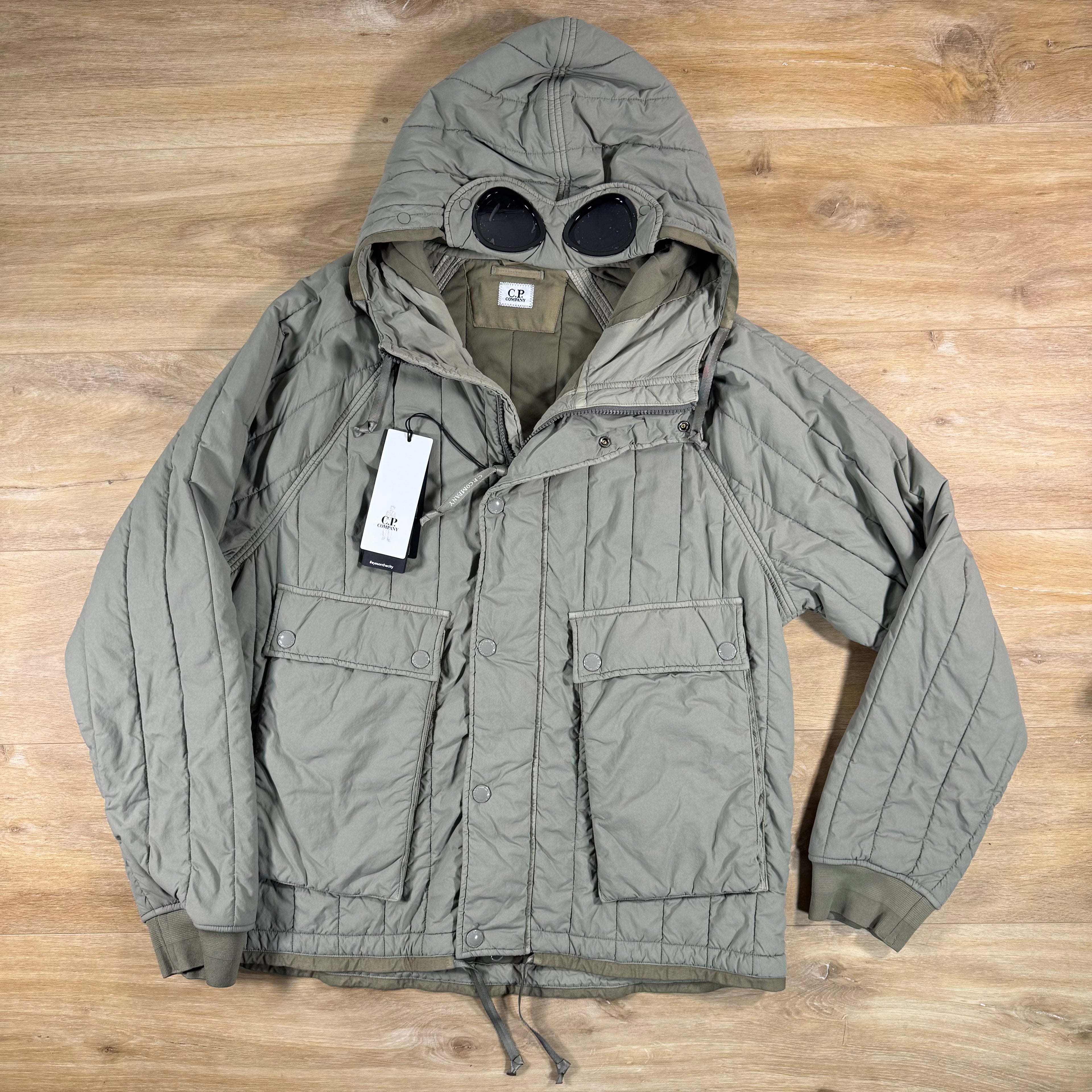 C.P. Company GD Liner Padded Goggle Jacket in Fallen Rock