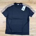 Burberry Check Trim T-Shirt in Black