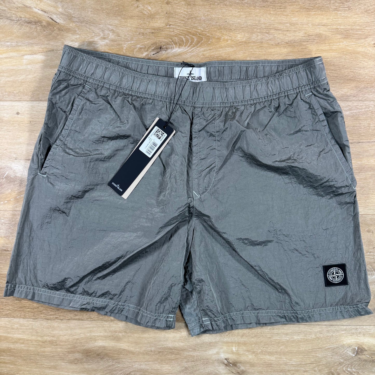 Stone Island Nylon Metal Swim Shorts in Pearl Grey