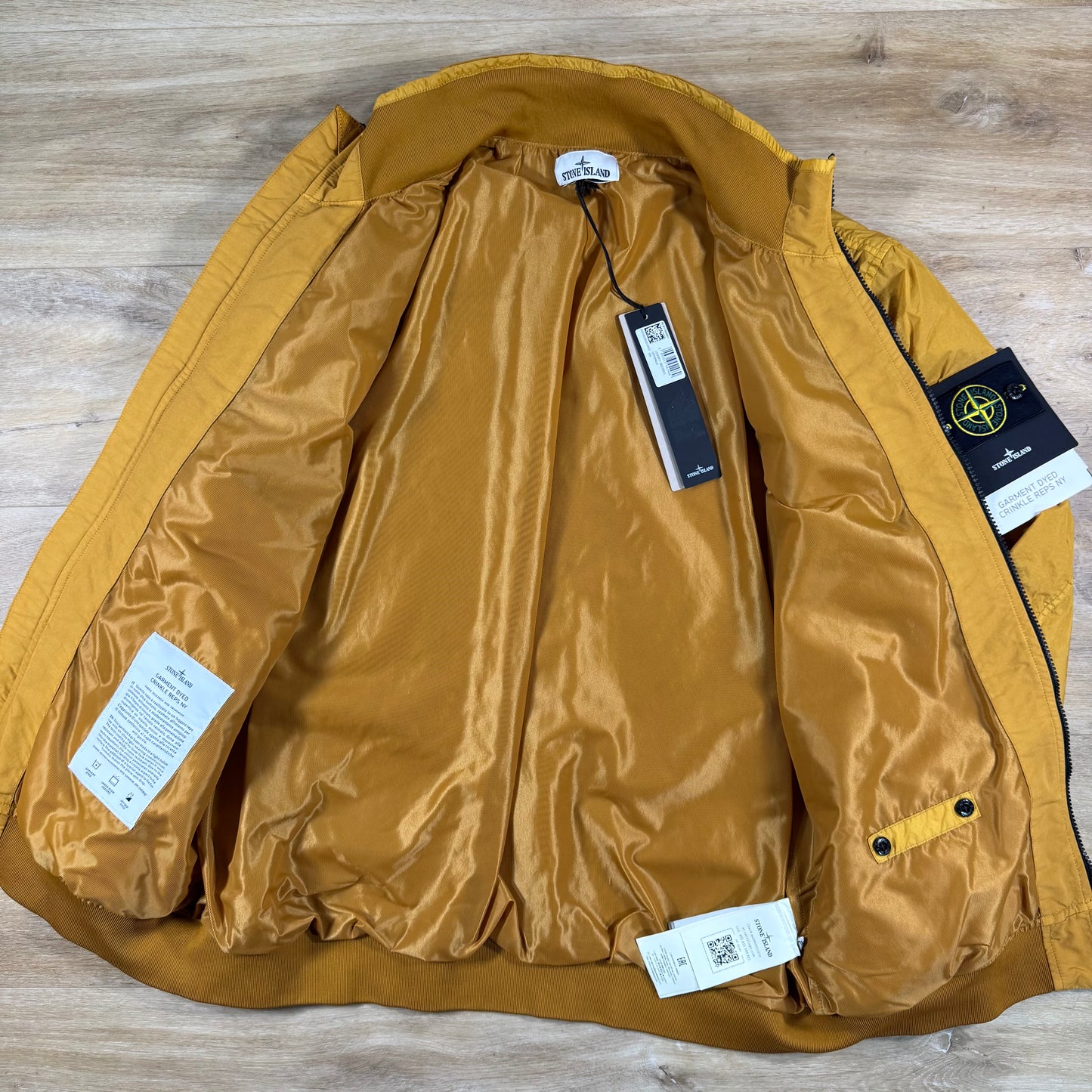 Stone Island Crinkle Reps NY Jacket in Mustard