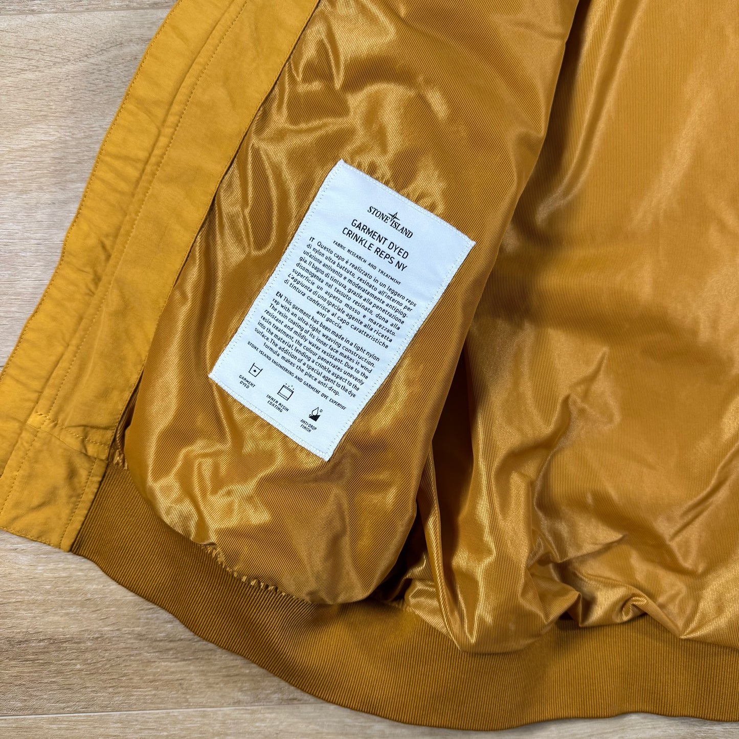 Stone Island Crinkle Reps NY Jacket in Mustard