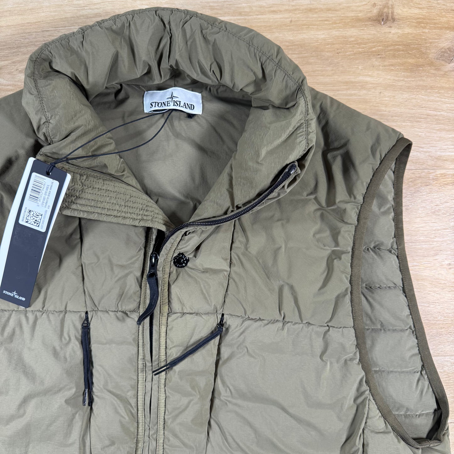 Stone Island Seamless Tunnel Nylon Down-TC Vest in Military Green