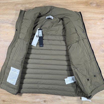 Stone Island Seamless Tunnel Nylon Down-TC Vest in Military Green
