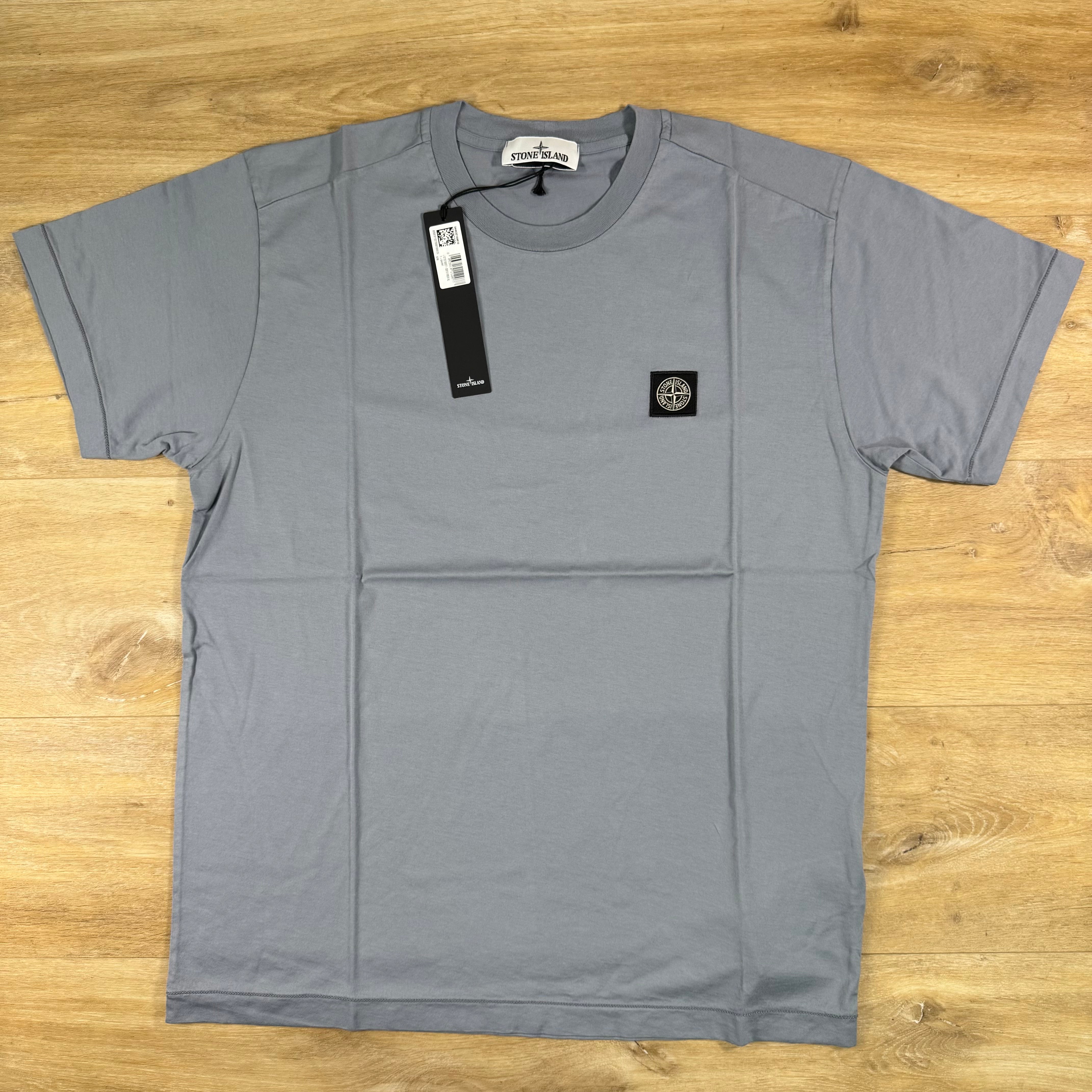 Stone Island Patch Logo T-Shirt in Avio Blue