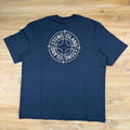 Stone Island Outline Compass Print T-Shirt in Navy