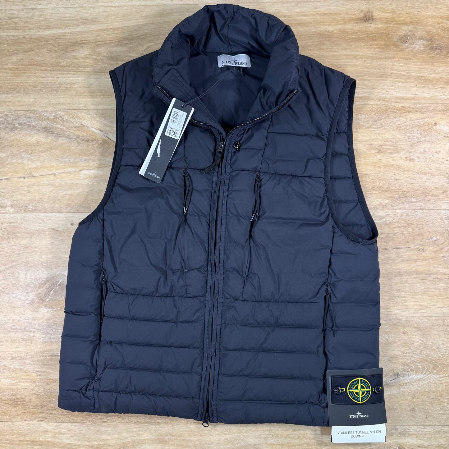 Stone Island Seamless Tunnel Nylon Down-TC Vest in Navy