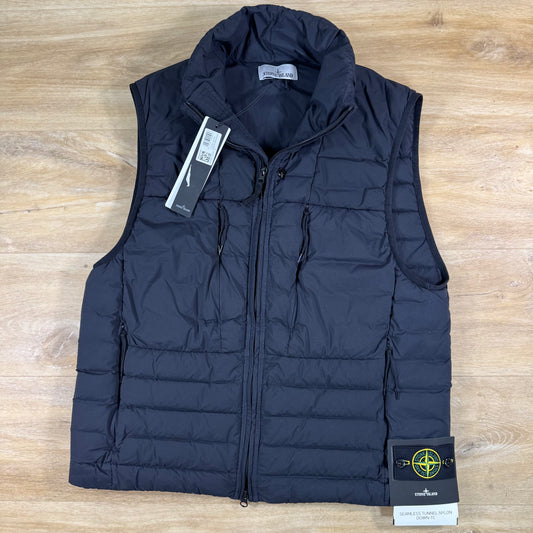 Stone Island Seamless Tunnel Nylon Down-TC Vest in Navy