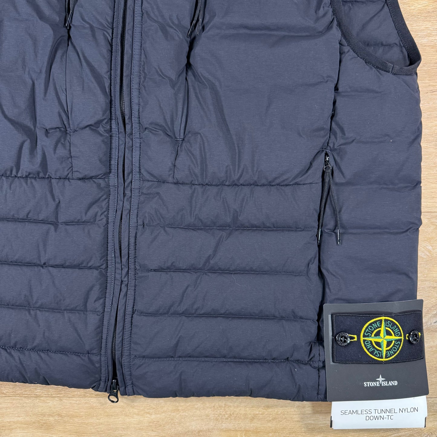 Stone Island Seamless Tunnel Nylon Down-TC Vest in Navy