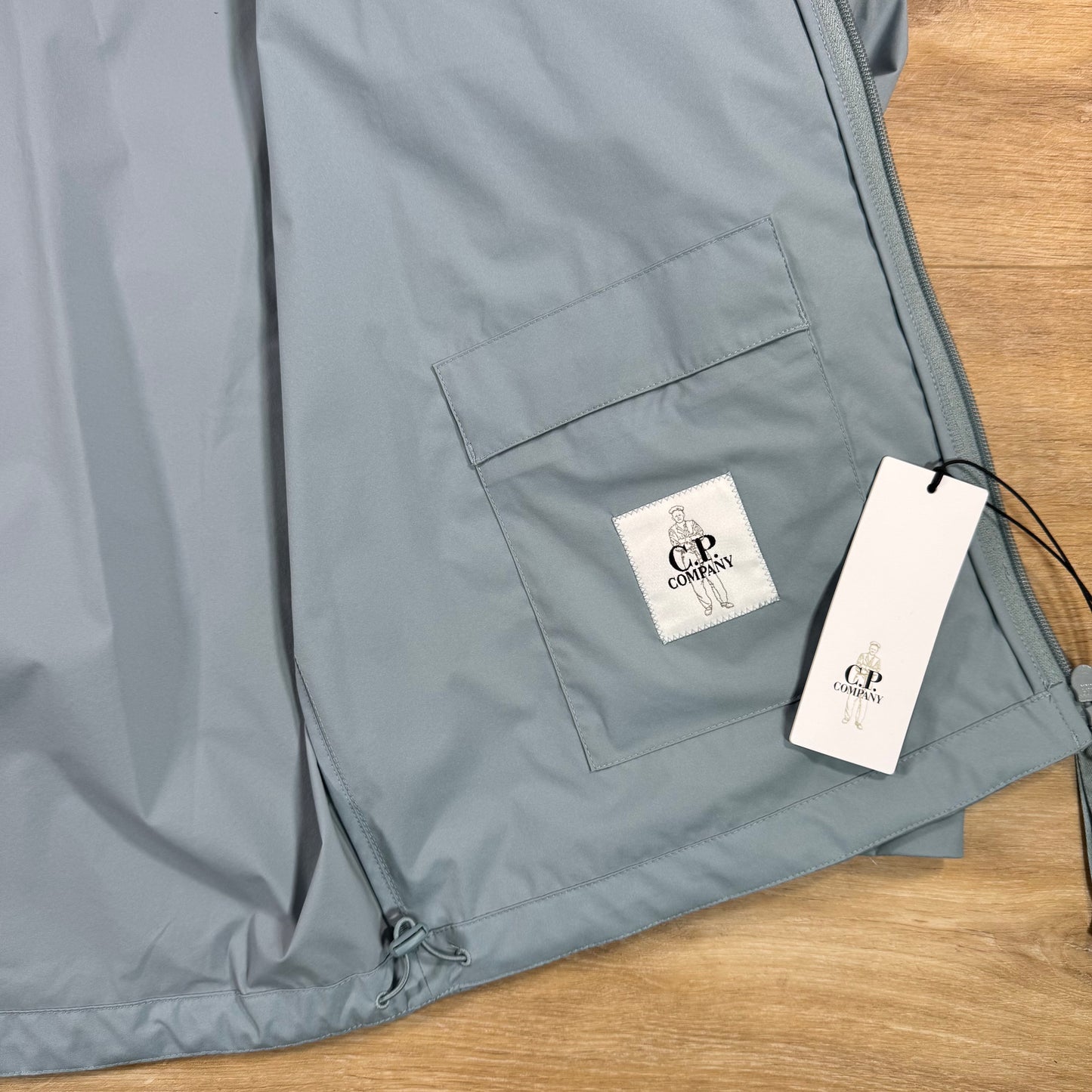 C.P. Company Shell-R Goggle Lens Jacket in Silver Blue