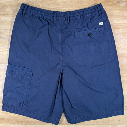 C.P. Company Micro-Reps Lens Boxy Shorts in Midnight Navy