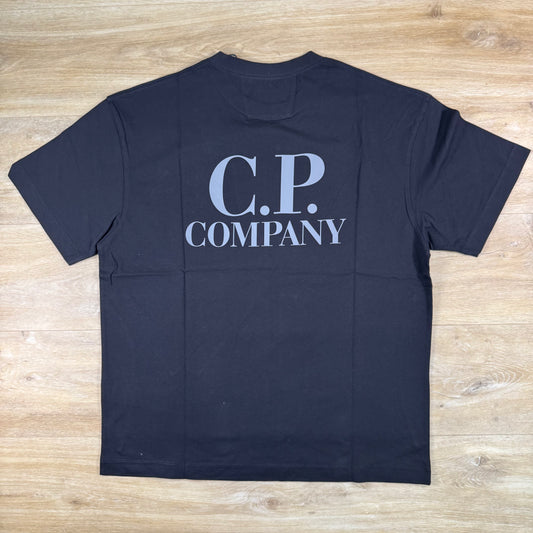 C.P. Company 30/1 Jersey Logo T-Shirt in Black