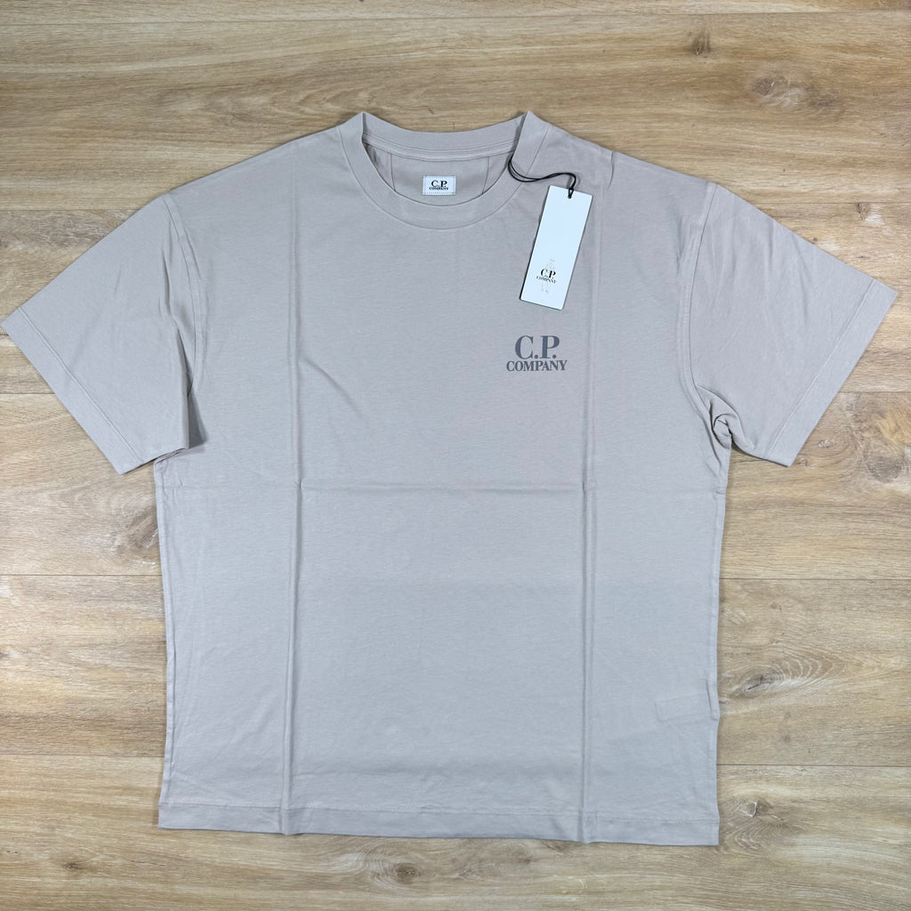 C.P. Company 30/1 Jersey Logo T-Shirt in Dove