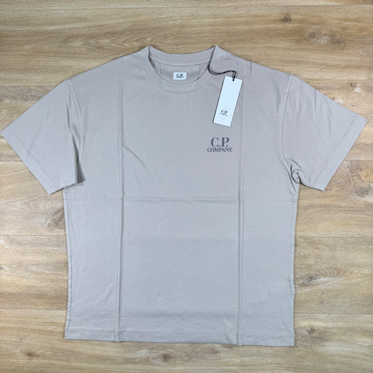 C.P. Company 30/1 Jersey Logo T-Shirt in Dove