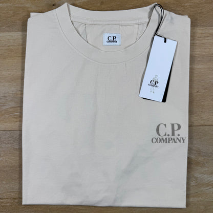 C.P. Company 30/1 Jersey Logo T-Shirt in Frozen Due