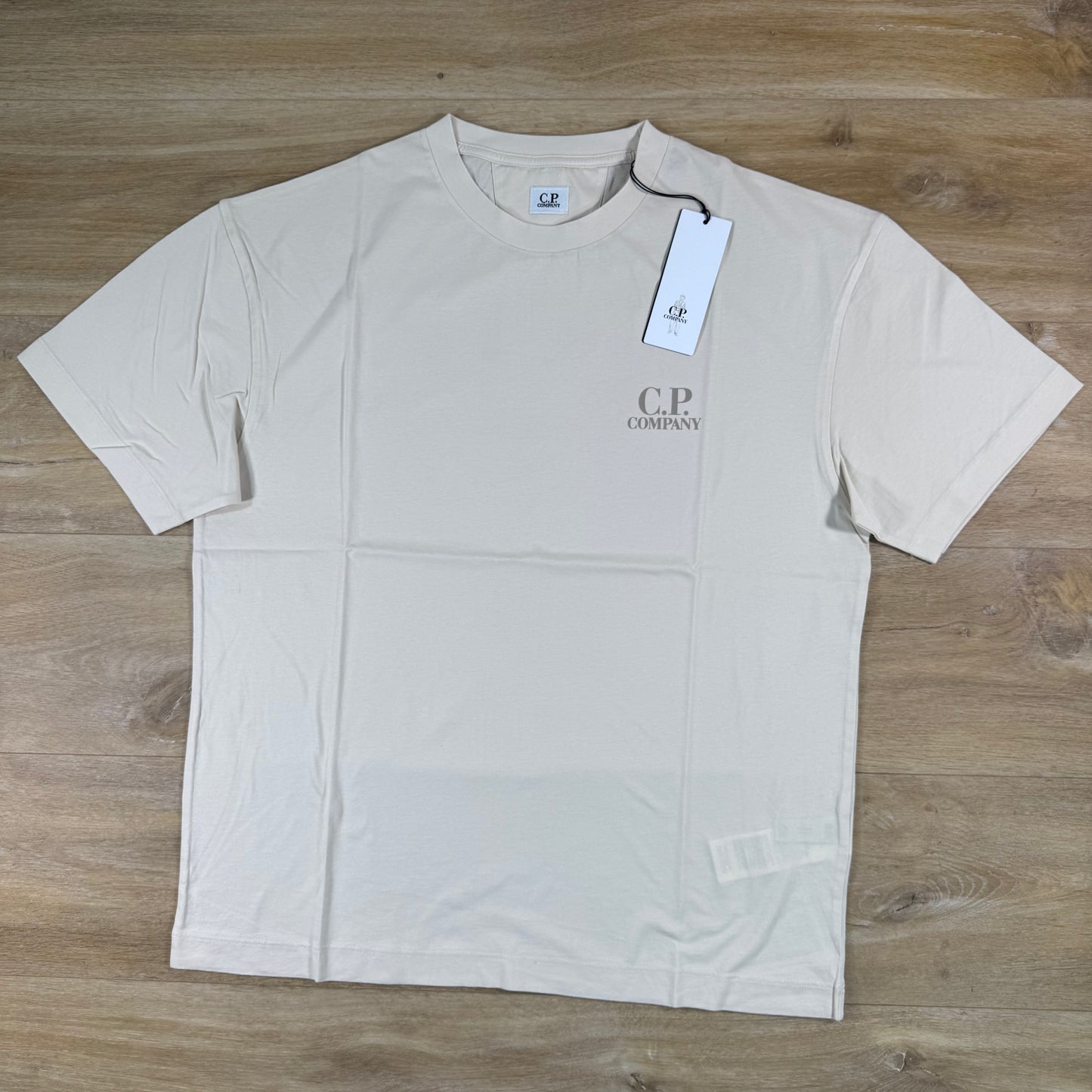 C.P. Company 30/1 Jersey Logo T-Shirt in Frozen Due