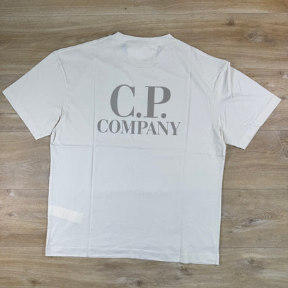 C.P. Company 30/1 Jersey Logo T-Shirt in Frozen Due