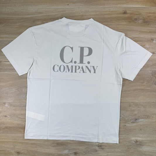 C.P. Company 30/1 Jersey Logo T-Shirt in Frozen Due
