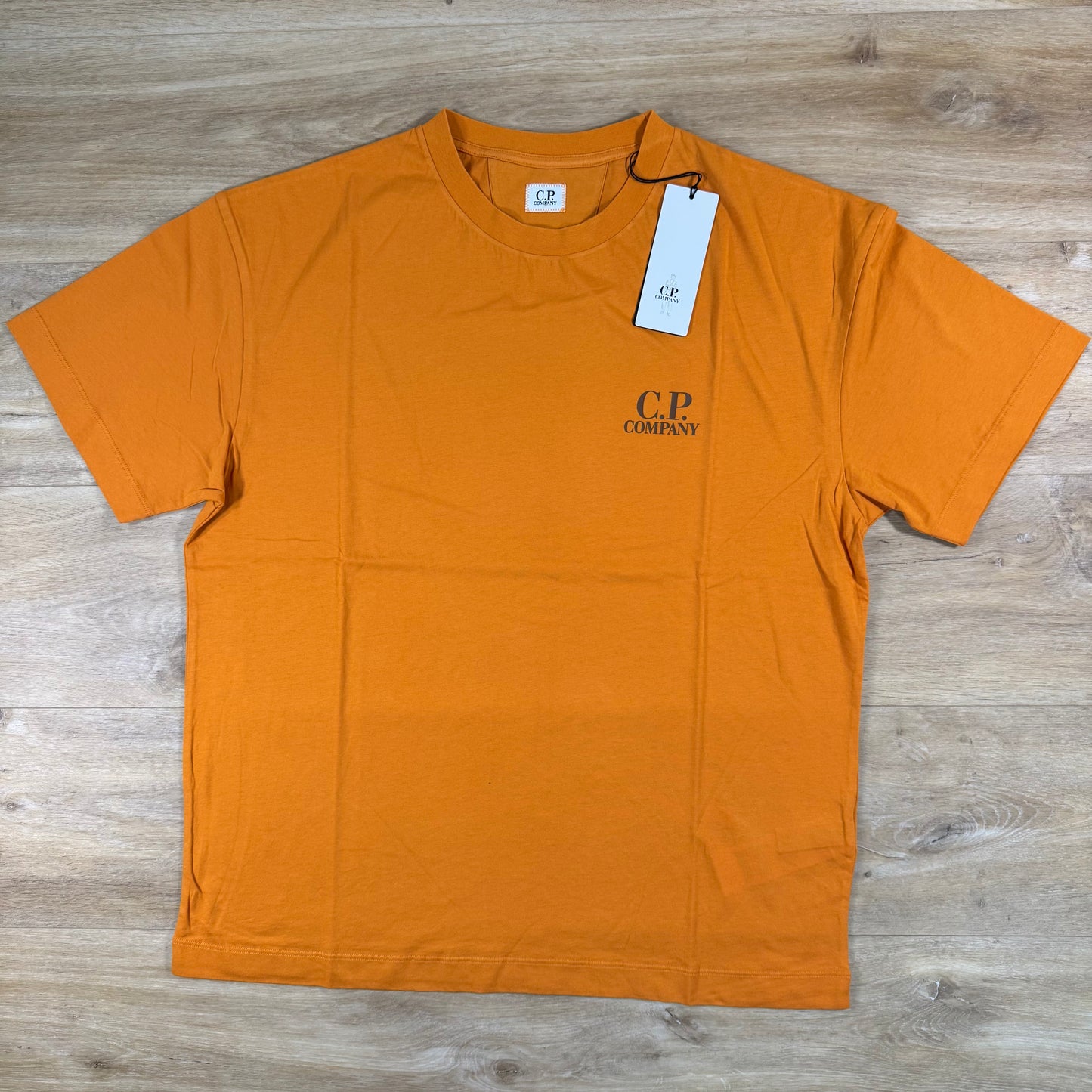 C.P. Company 30/1 Jersey Logo T-Shirt in Desert Sun