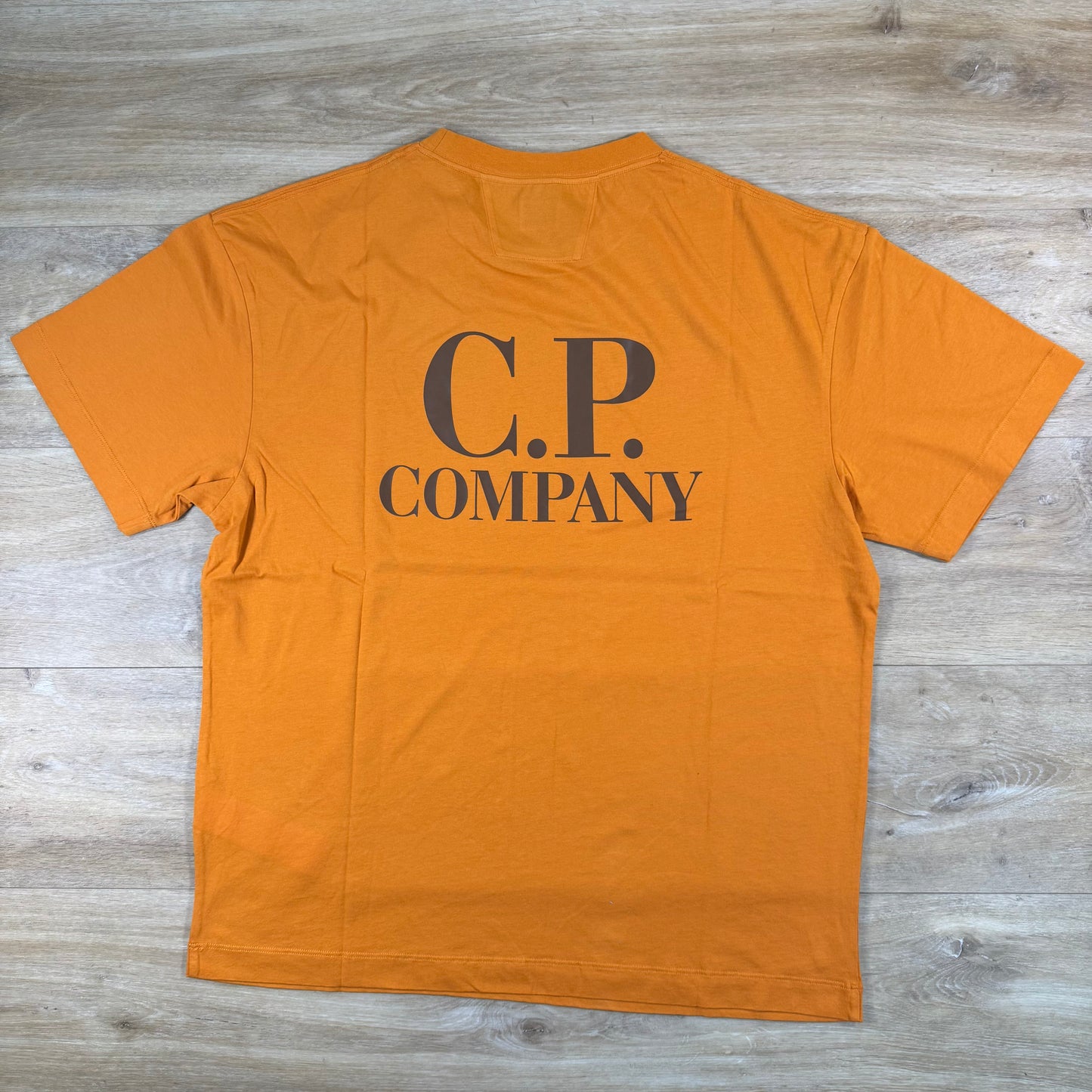 C.P. Company 30/1 Jersey Logo T-Shirt in Desert Sun