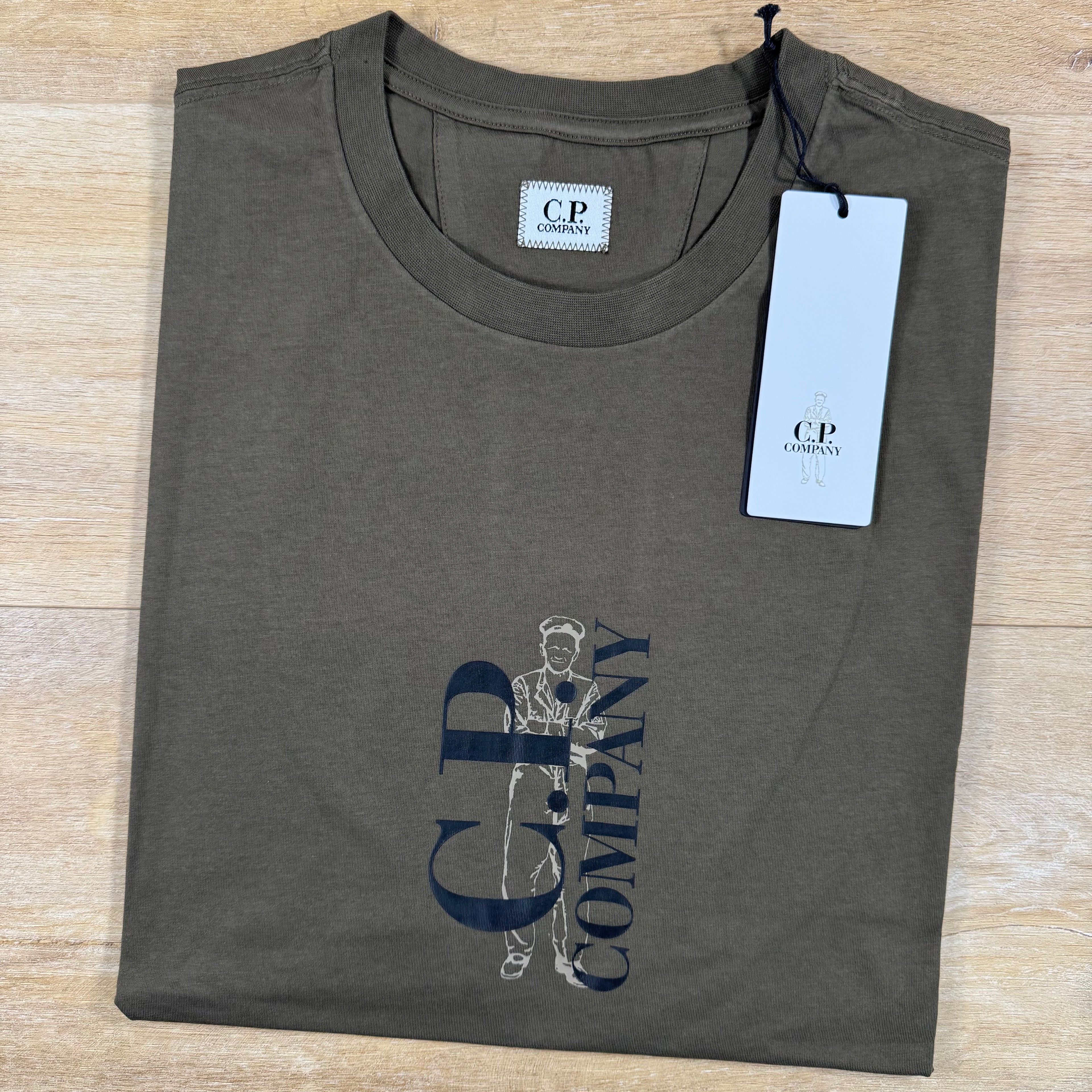 C.P. Company 30/1 Jersey T-Shirt in Ivy Green