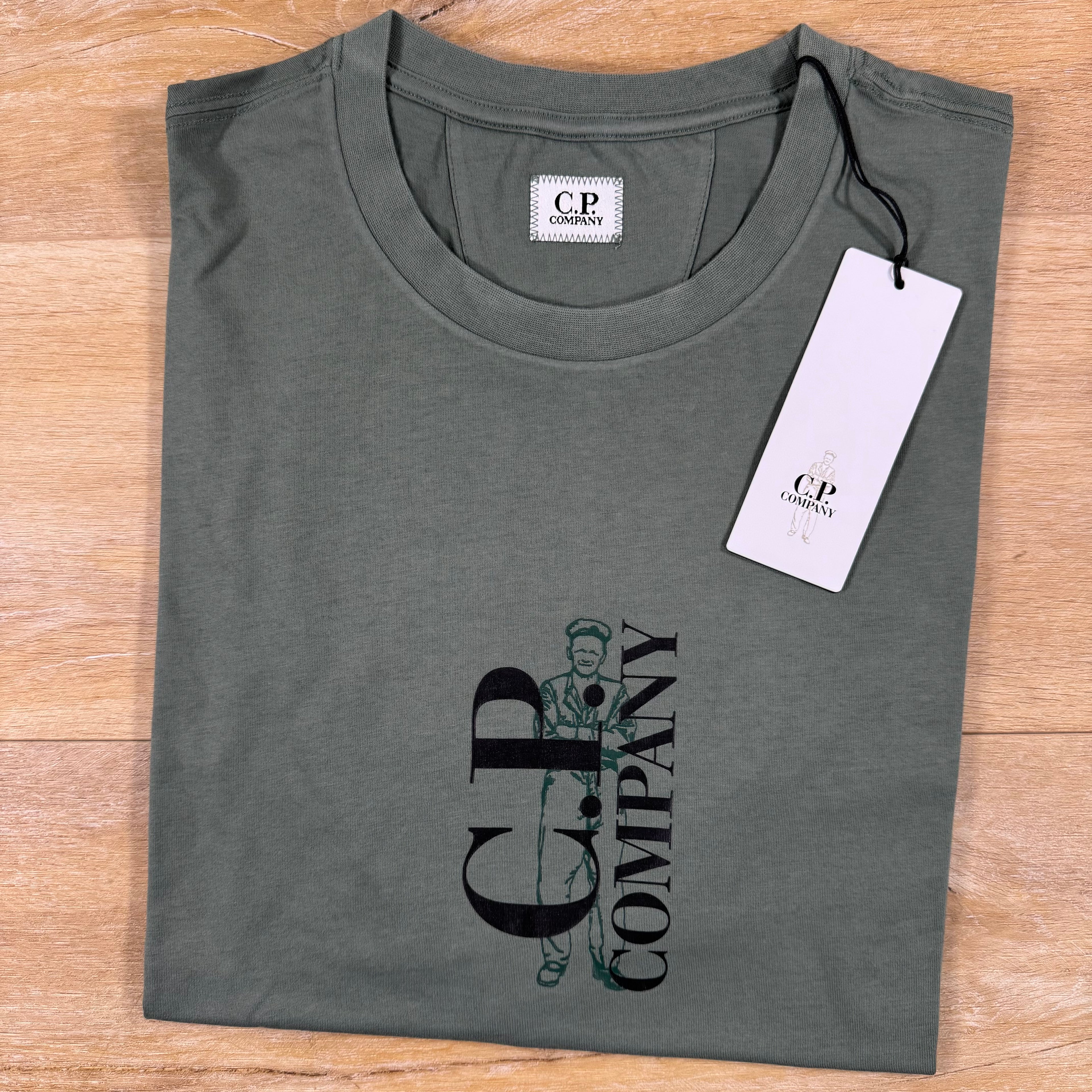 C.P. Company 30/1 Jersey T-Shirt in Laurel Wreath
