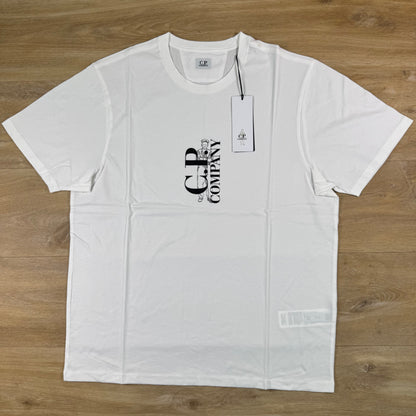 C.P. Company 30/1 Jersey T-Shirt in Gauze White