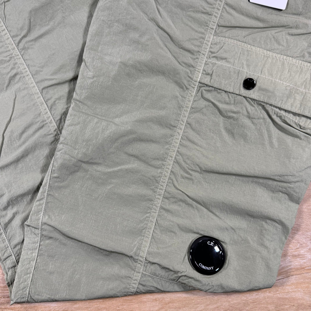 C.P. Company Chrome-R Cargo Lens Pants in Moss Gray - Green