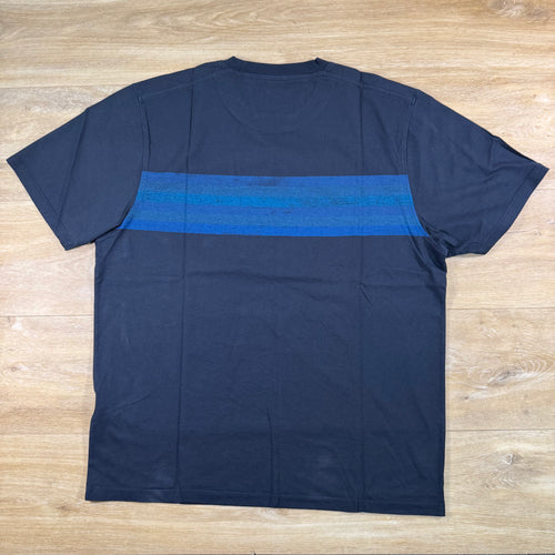 C.P. Company Striped Detail T-Shirt in Navy