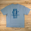 C.P. Company 30/1 Jersey Comfort Logo T-Shirt in Silver Blue