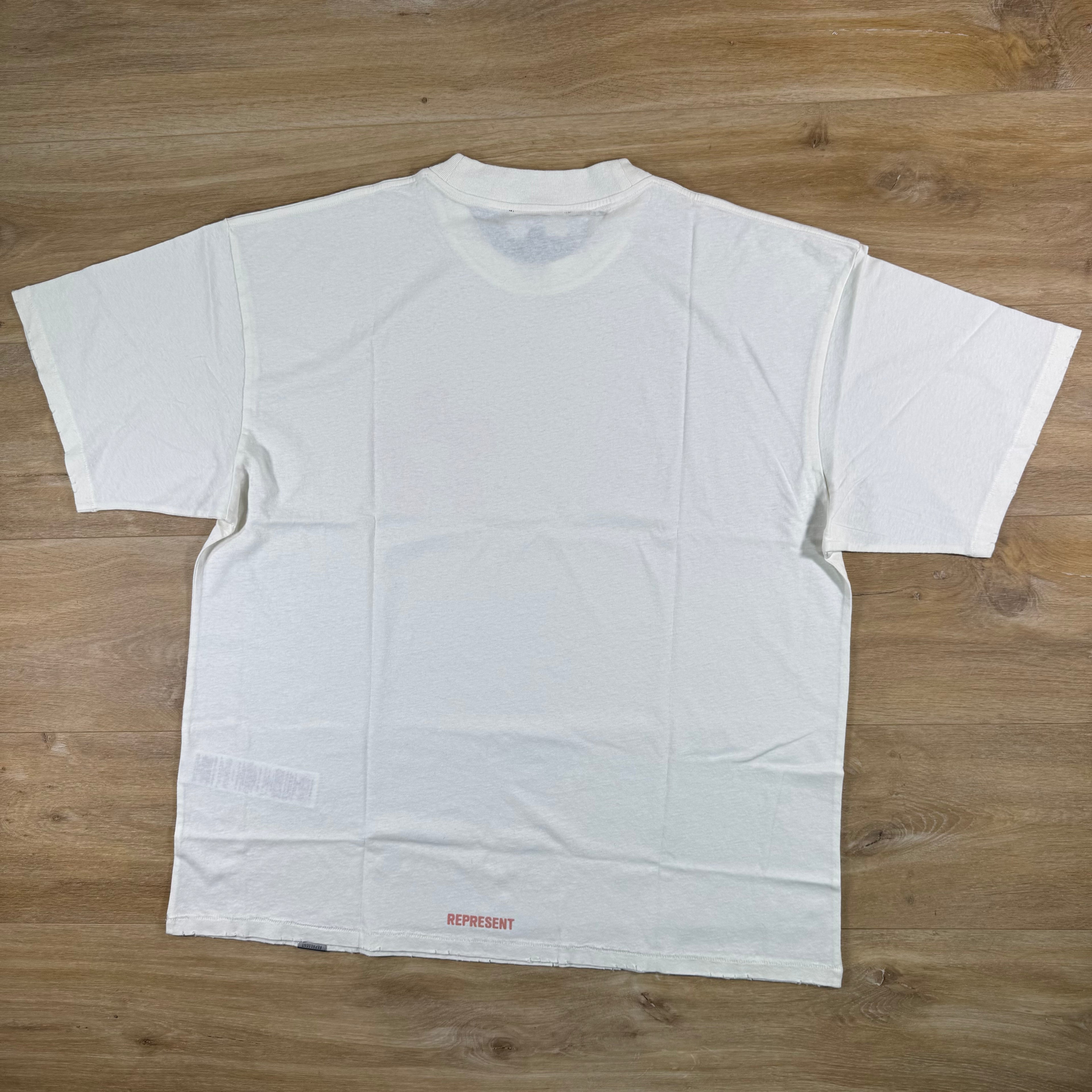 Represent Initial Star T-Shirt in Flat White