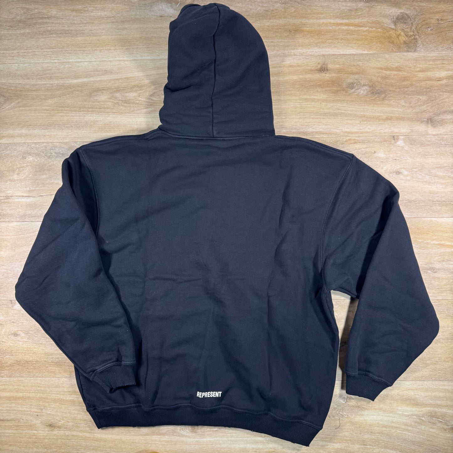 Represent Initial Star Hoodie in Jet Black