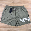 Represent Swim Shorts in Khaki Green
