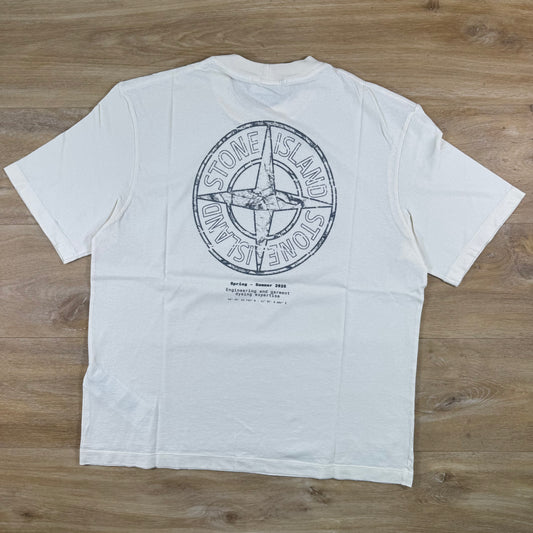Stone Island Stone Print T-Shirt in Ivory