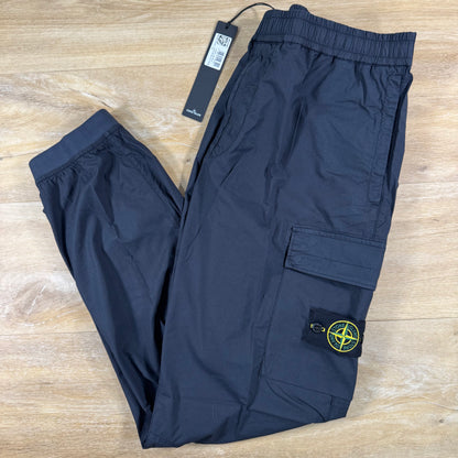 Stone Island Stretch Cotton Tela 'Paracadute' Cargo Pants in Navy