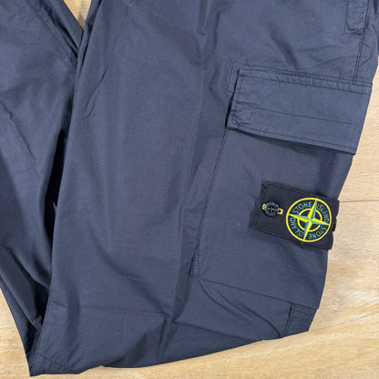 Stone Island Stretch Cotton Tela 'Paracadute' Cargo Pants in Navy