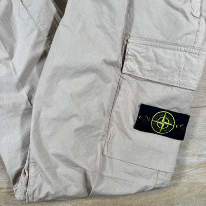 Stone Island Stretch Cotton Tela 'Paracadute' Cargo Pants in Desert