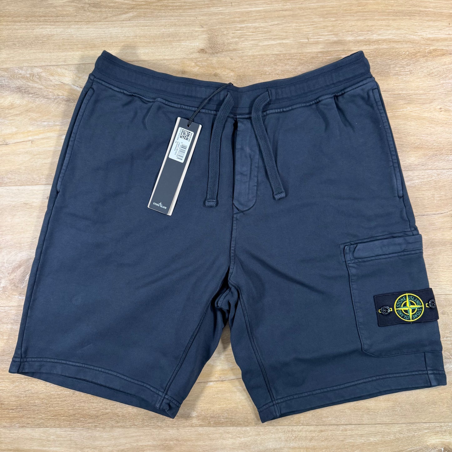 Stone Island Fleece Bermuda Shorts in Navy