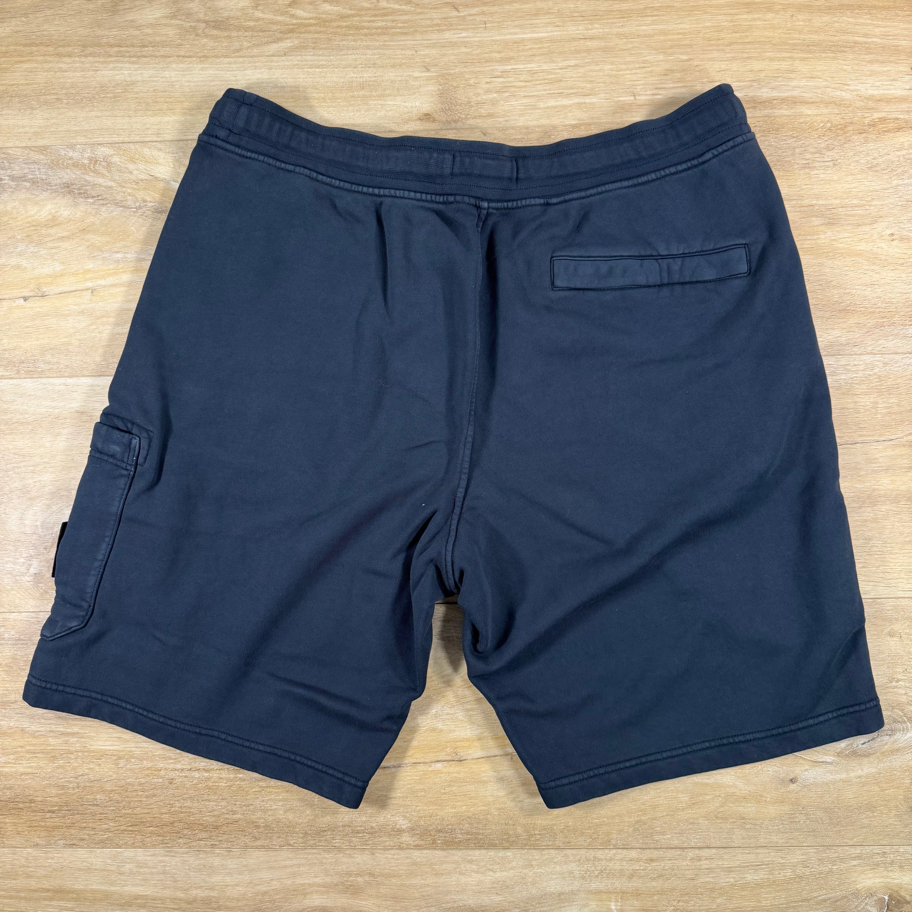 Stone Island Fleece Bermuda Shorts in Navy