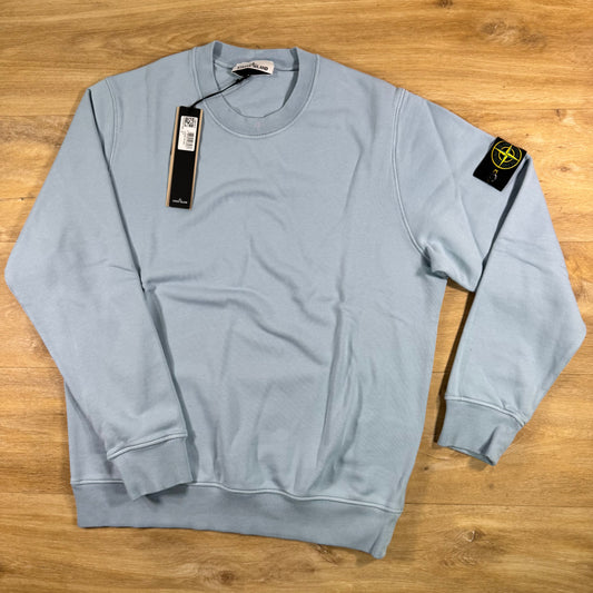 Stone Island Crewneck Fleece Sweatshirt in Dust Blue