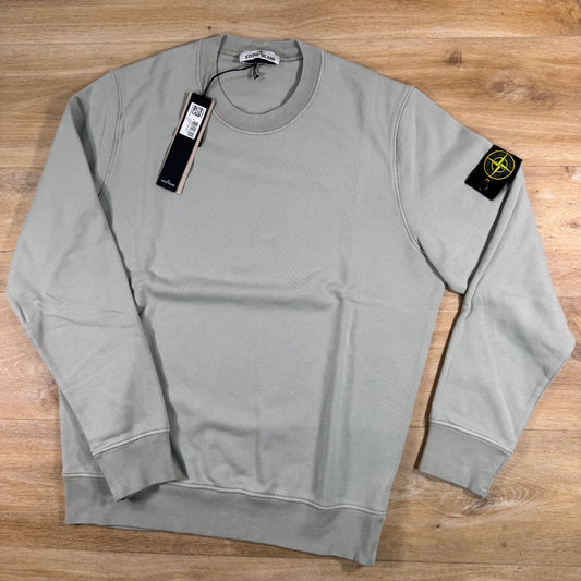 Stone Island Crewneck Fleece Sweatshirt in Sage Green
