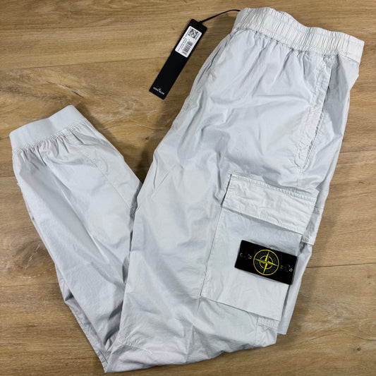 Stone Island Stretch Cotton Tela 'Paracadute' Cargo Pants in Sky Blue