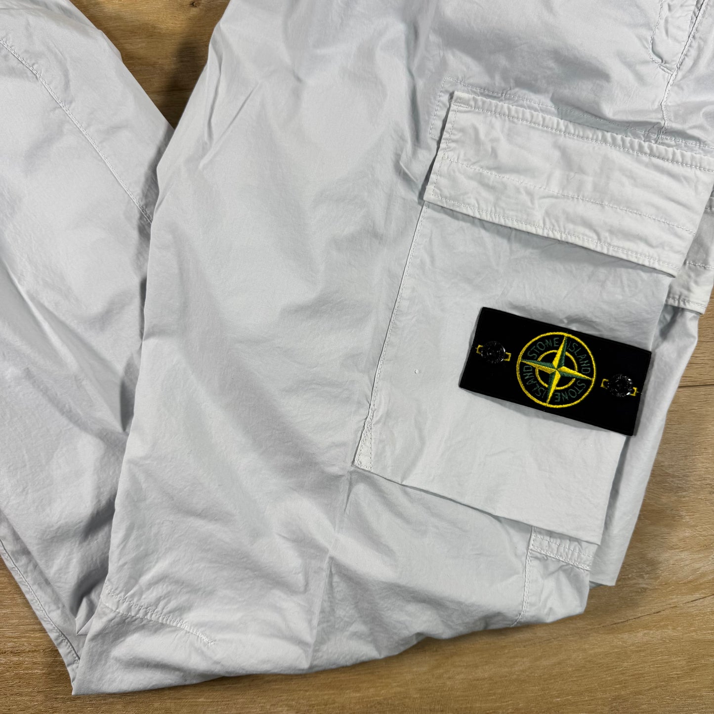 Stone Island Stretch Cotton Tela 'Paracadute' Cargo Pants in Sky Blue