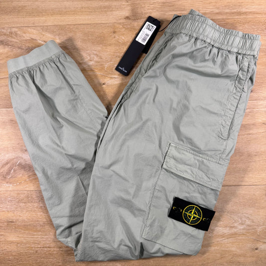 Stone Island Stretch Cotton Tela 'Paracadute' Cargo Pants in Sage Green