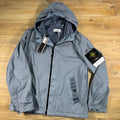 Stone Island Crinkle Reps NY Hooded Jacket in Avio Blue